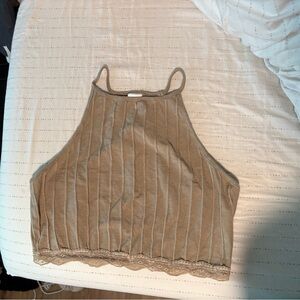 Women's beige halter Top